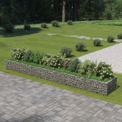 vidaXL Gabion Raised Bed Galvanised Steel