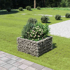 vidaXL Gabion Raised Bed Galvanised Steel