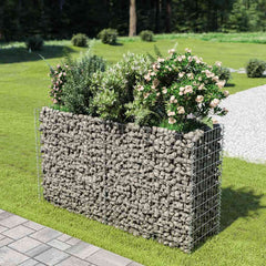 vidaXL Gabion Raised Bed Galvanised Steel