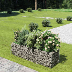vidaXL Gabion Raised Bed Galvanised Steel