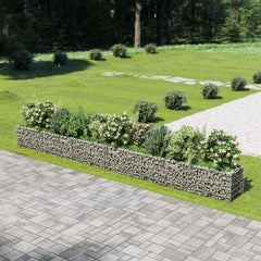 vidaXL Gabion Raised Bed Galvanised Steel