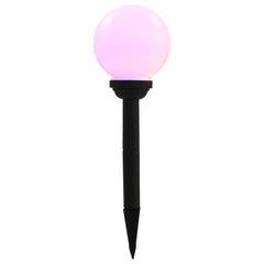 vidaXL Solar Lamp | Set of 4 | White ball with black stake | Polypropylene 5