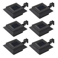 vidaXL Solar Lamp | Set of 6 | Black | Plastic | 12 cm square | Solar Lamp 1