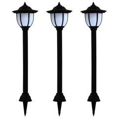 vidaXL Solar Lamp | Set of 3 | Black | Polypropylene | Standard | Solar 1