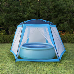 Pool Tent Fabric Blue 590 cm 520 cm