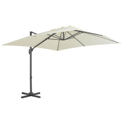 vidaXL Cantilever Garden Parasol with Aluminium Pole 300x300 cm Sand 1