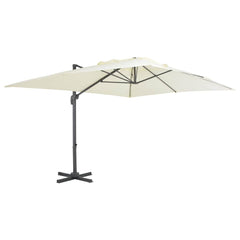 vidaXL Cantilever Garden Parasol with Aluminium Pole 400x300 cm Sand 1
