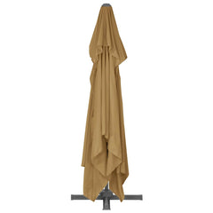 vidaXL Cantilever Garden Parasol with Aluminium Pole 400x300 cm Taupe 5