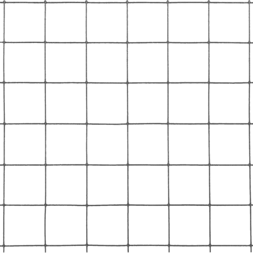 vidaXL Chicken Wire Fence Steel with PVC Coating 25x1 m Grey 4