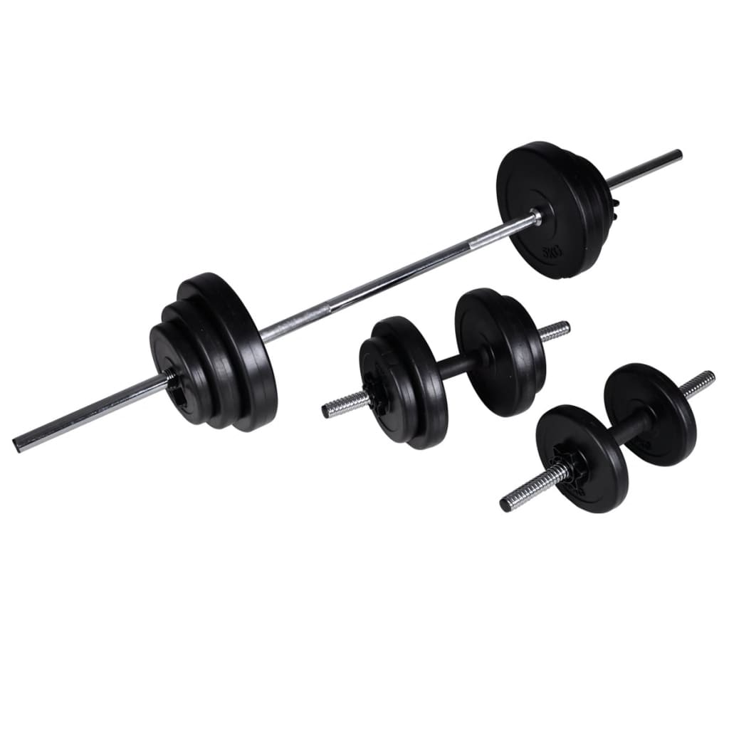 vidaXL Workout Bench with Barbell and Dumbbell Set 30,5 kg 4
