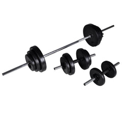 vidaXL Workout Bench with Barbell and Dumbbell Set 30,5 kg 4