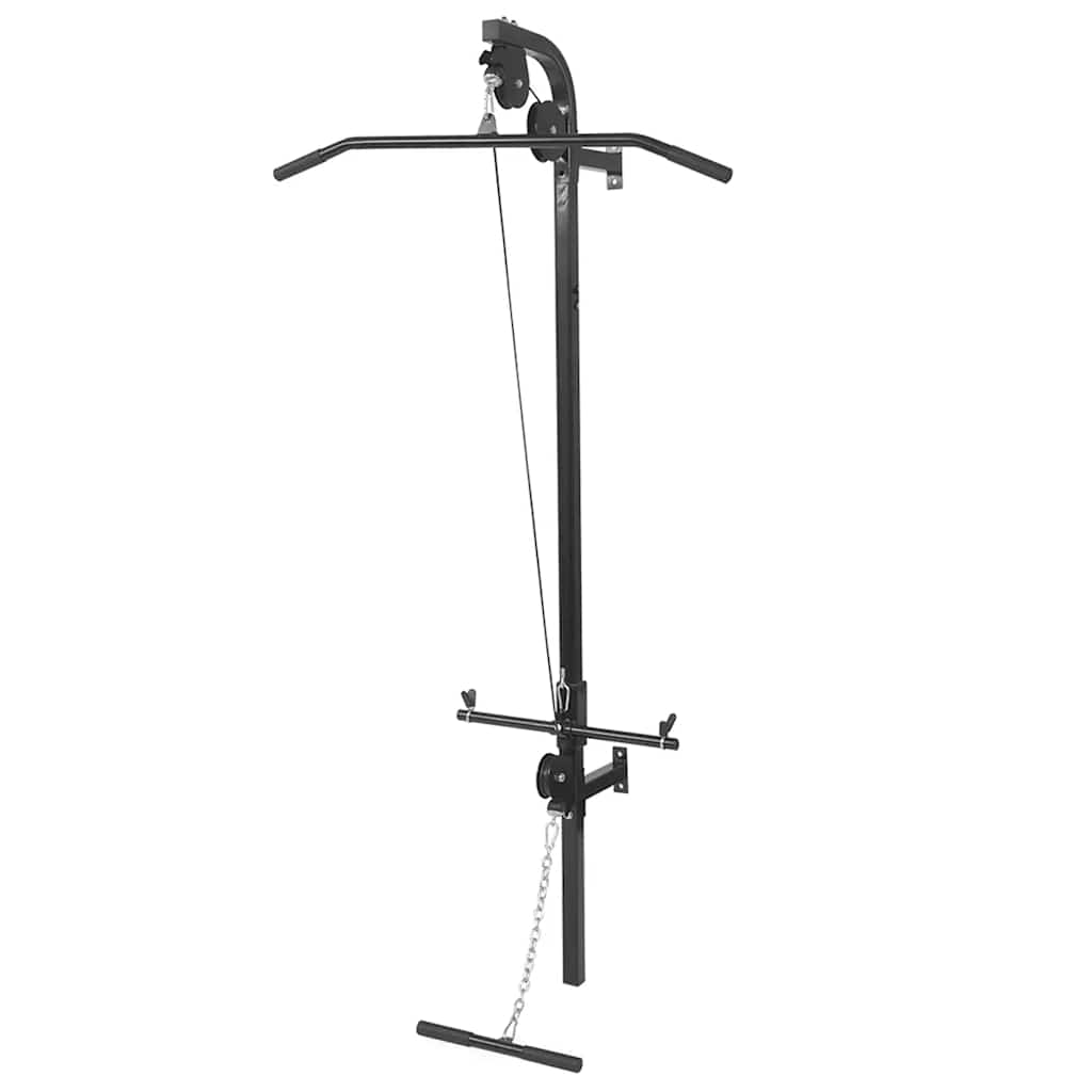 Wall-mounted Power Tower with Barbell and Dumbbell 60.5 kg