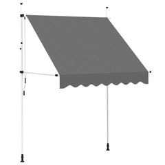 143688 vidaXL Manual Retractable Awning 200 cm Anthracite 2