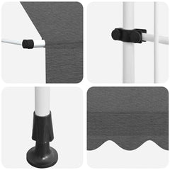 143688 vidaXL Manual Retractable Awning 200 cm Anthracite 6