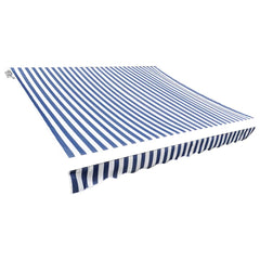 vidaXL Awning Replacement Fabric Blue and White 500x300 cm Polyester 1