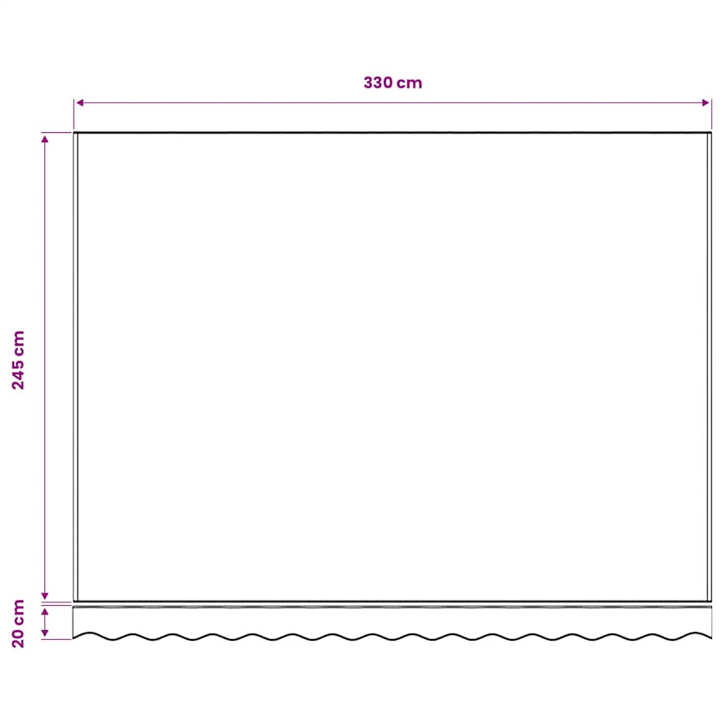 vidaXL Awning Replacement Fabric Grey 350x250 cm Polyester 6