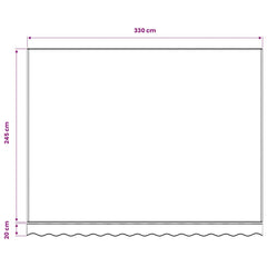 vidaXL Awning Replacement Fabric Grey 350x250 cm Polyester 6
