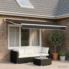 vidaXL Awning Replacement Fabric Grey 350x250 cm Polyester 1