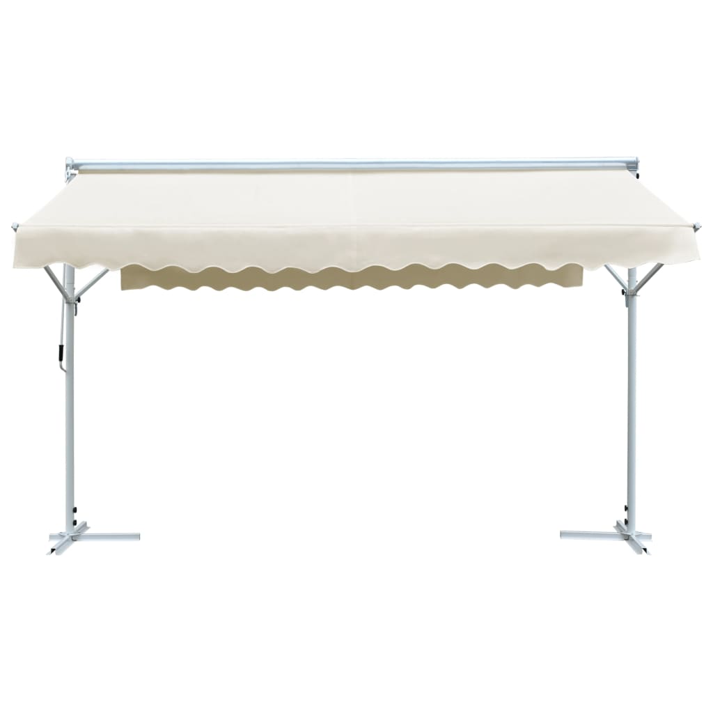 vidaXL Free Standing Awning 4x3 m Cream 2