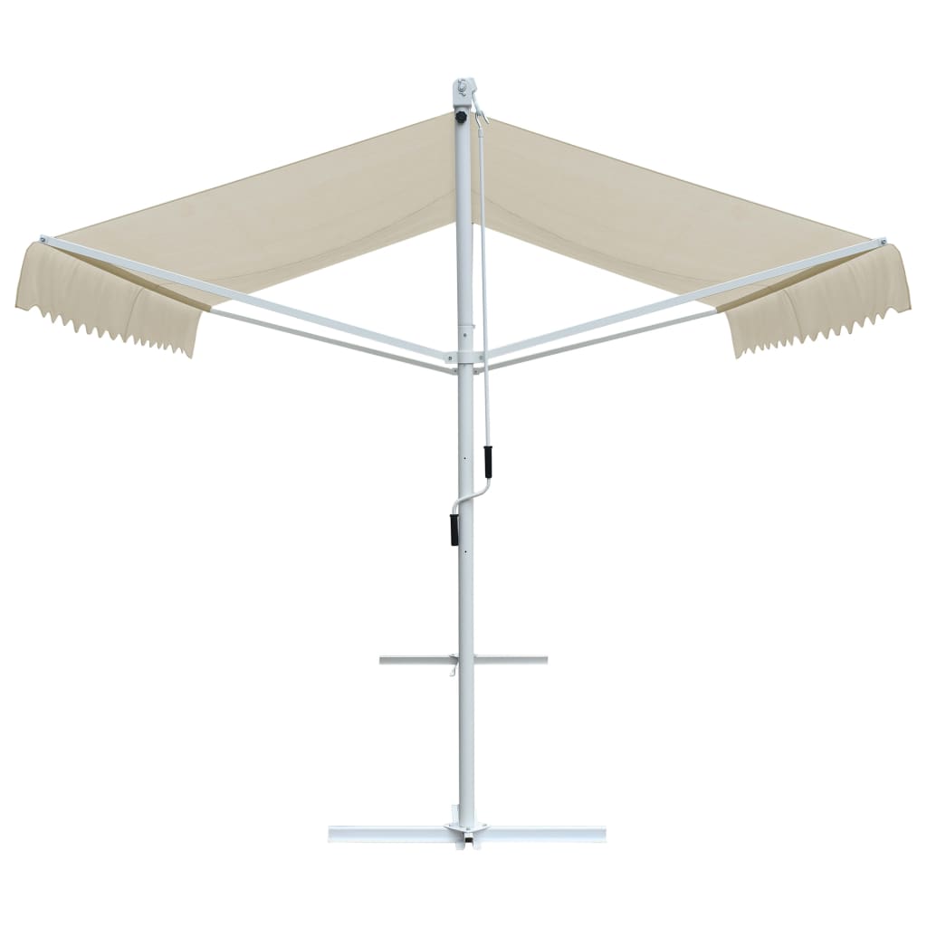 vidaXL Free Standing Awning 4x3 m Cream 3