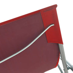 Folding Chairs 2 pcs Steel and Oxford Fabric Red