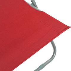 Folding Chairs 2 pcs Steel and Oxford Fabric Red