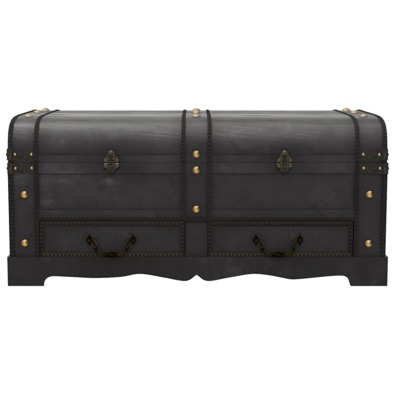 Treasure Chest Wood Black 90x51x42 cm