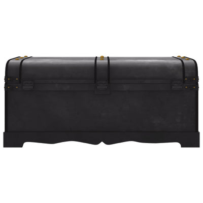 Treasure Chest Wood Black 90x51x42 cm