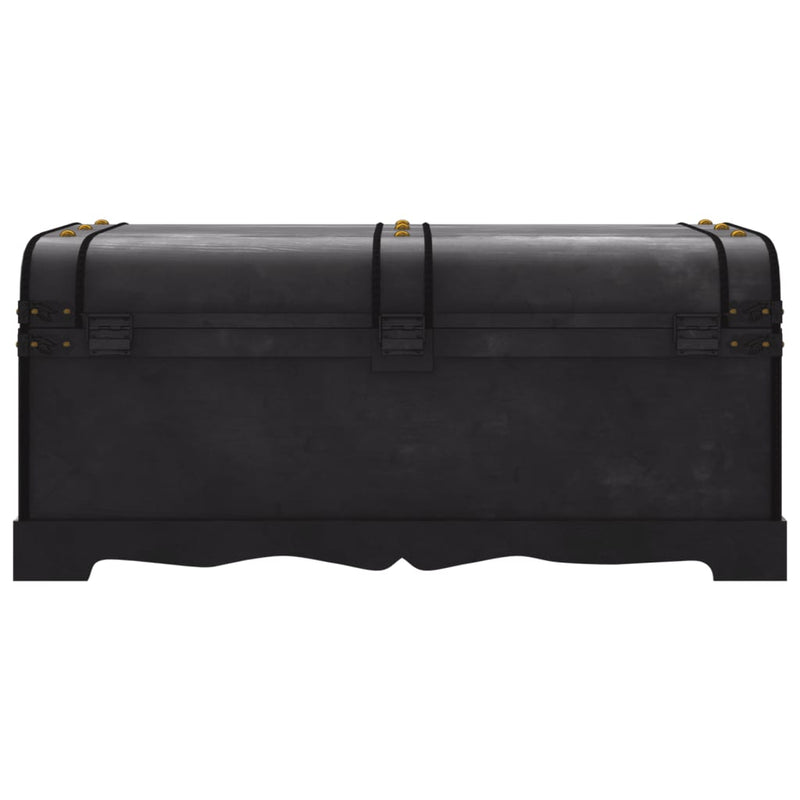 Treasure Chest Wood Black 90x51x42 cm