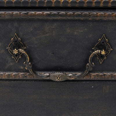 Treasure Chest Wood Black 90x51x42 cm