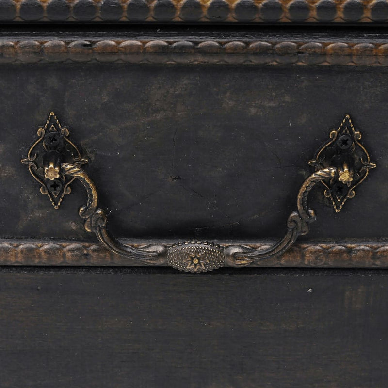 Treasure Chest Wood Black 90x51x42 cm