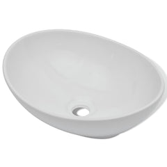 vidaXL Ceramic Basin 40x33 cm Oval White 4