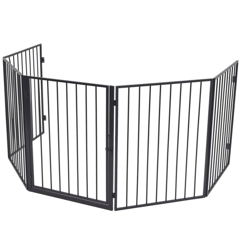 Fireplace Fence for Pets Black Steel