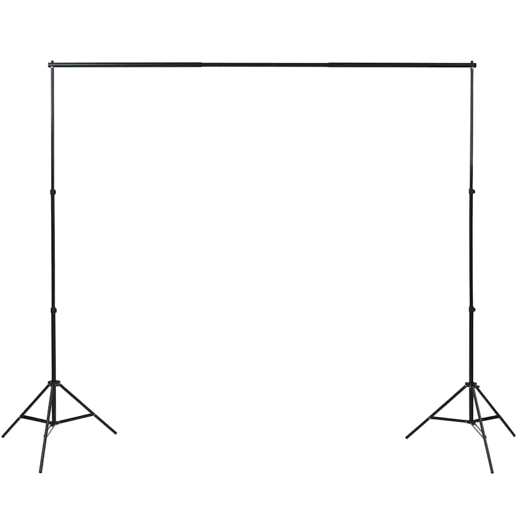 Photo Studio Kit with 3 Cotton Backdrops Adjustable Frame 3 x 5 m