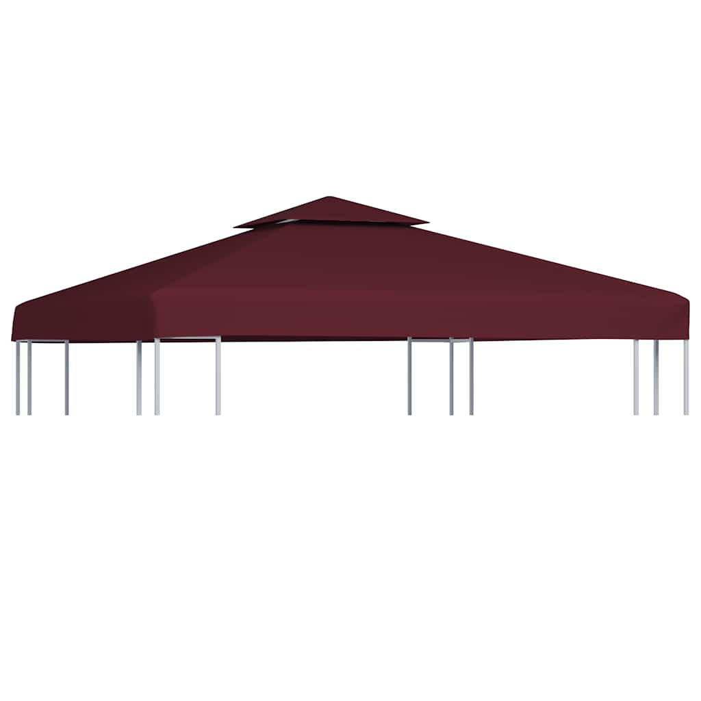 vidaXL Gazebo Top Cover | Bordeaux | Polyester with PVC coating | 3x3 metres 1