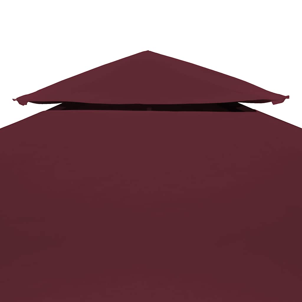 vidaXL Gazebo Top Cover | Bordeaux | Polyester with PVC coating | 3x3 metres 3