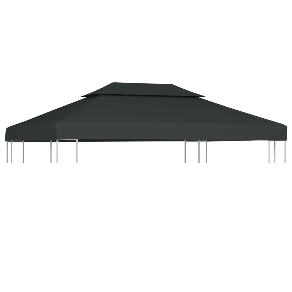 vidaXL Gazebo Top Cover | Anthracite | Polyester with PVC coating | 4x3 meters 1