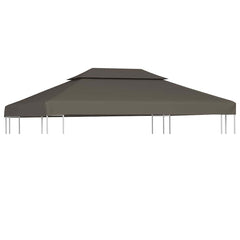 vidaXL Gazebo Top Cover | Taupe | Polyester with PVC coating | 4x3 m 1