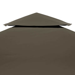 vidaXL Gazebo Top Cover | Taupe | Polyester with PVC coating | 4x3 m 3