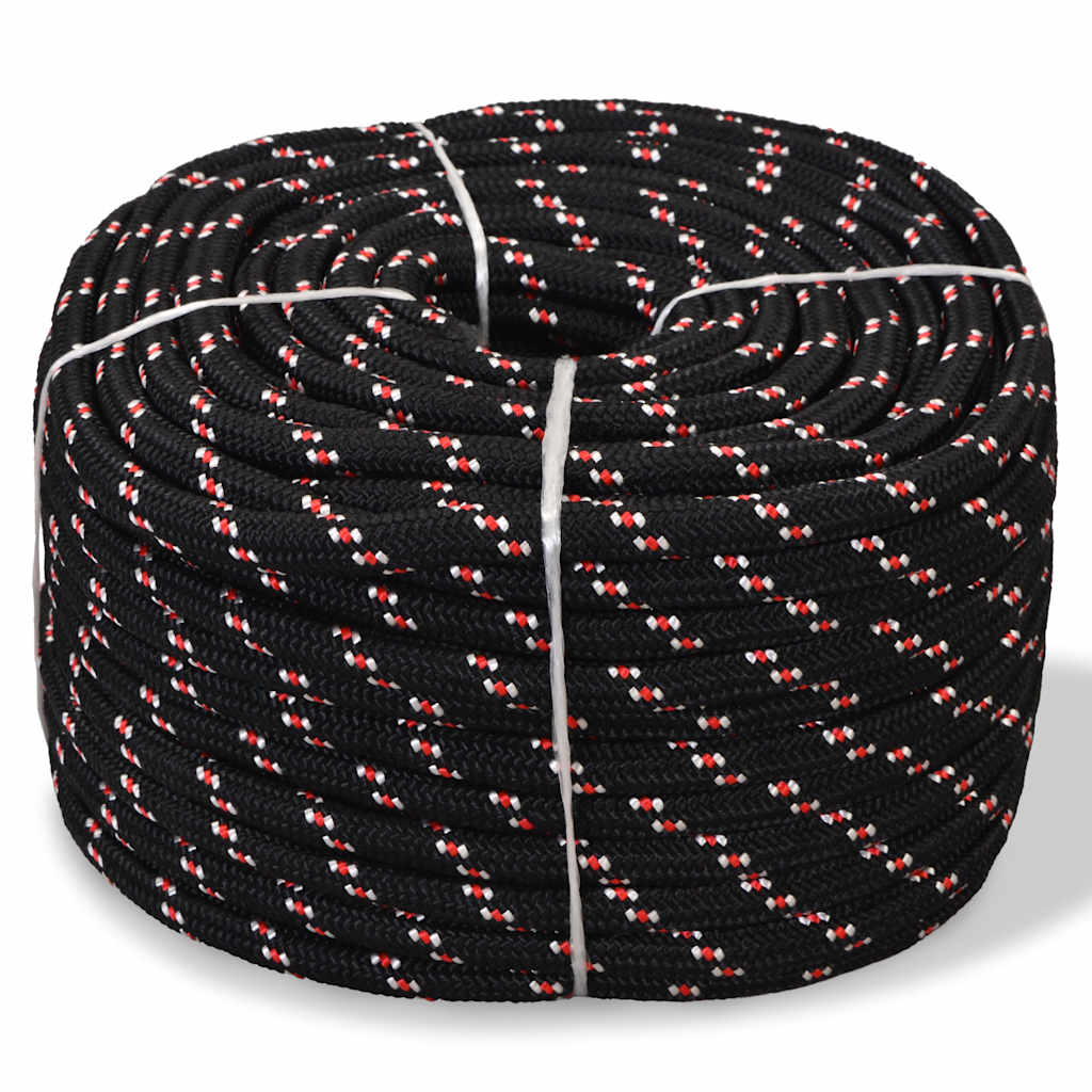 Boat Rope Black Polypropylene Black and Red