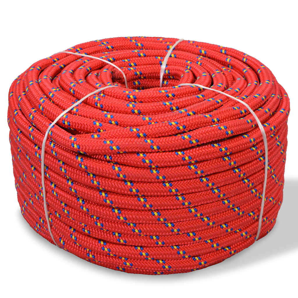 vidaXL Marine Rope Polypropylene 12 mm 250 m Red 1
