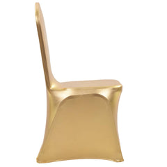 133556 vidaXL 6 pcs Chair Covers Stretch Gold 3