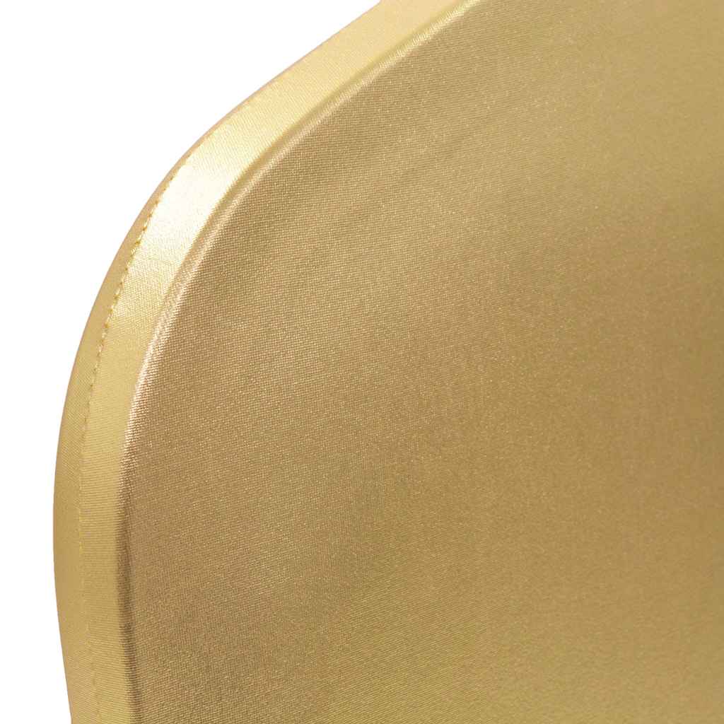 133556 vidaXL 6 pcs Chair Covers Stretch Gold 4