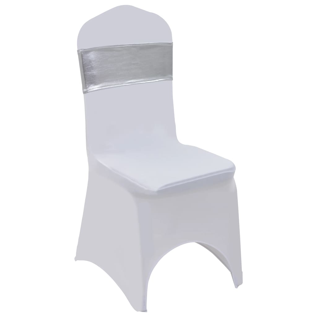 vidaXL Chair Ribbon | Set of 25 | Silver | 90% polyester, 10% elastane 1