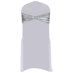 vidaXL Chair Ribbon | Set of 25 | Silver | 90% polyester, 10% elastane 2