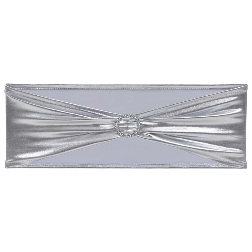 vidaXL Chair Ribbon | Set of 25 | Silver | 90% polyester, 10% elastane 3