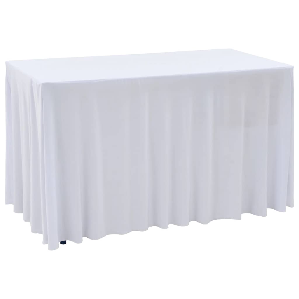 vidaXL Table Cover | Set of 2 | White | 90% polyester | 243x76x74 cm 1