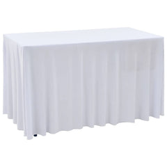 vidaXL Table Cover | Set of 2 | White | 90% polyester | 243x76x74 cm 1