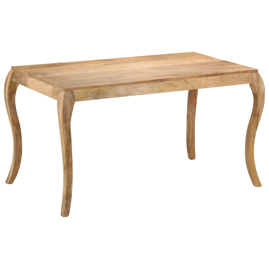 vidaXL Dining Table 135x75x76 cm Solid Mango Wood 6