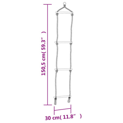 Swing Seat with Rope Ladder Blue Polyethene